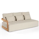 Grand canapé d'angle Rafa - teak / mario siesta taupe - 5
