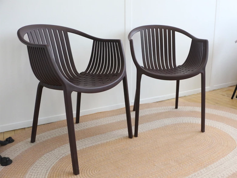 Fauteuil Tatami 306 Pedrali - marron (Lot de 2) - seconde vie