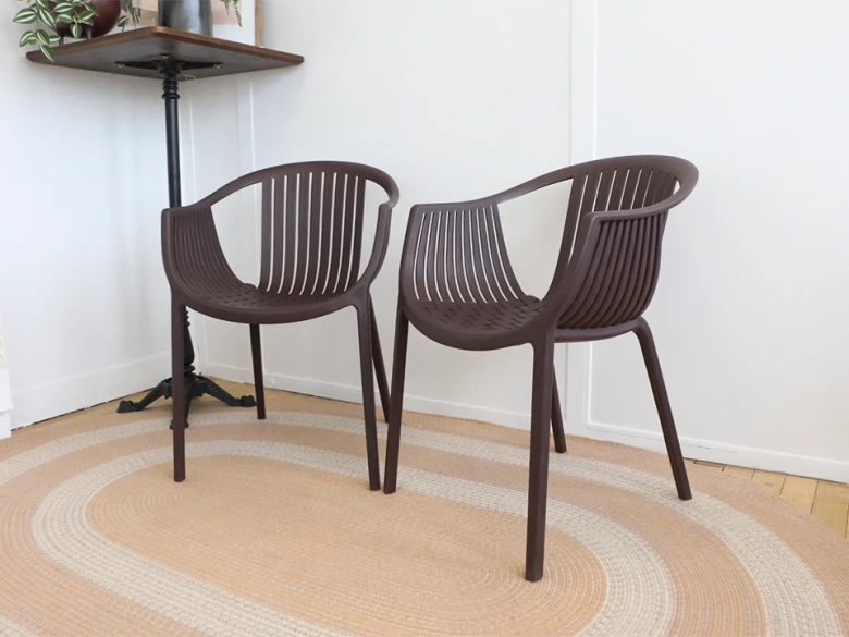 Fauteuil Tatami 306 Pedrali - marron (Lot de 2) - seconde vie