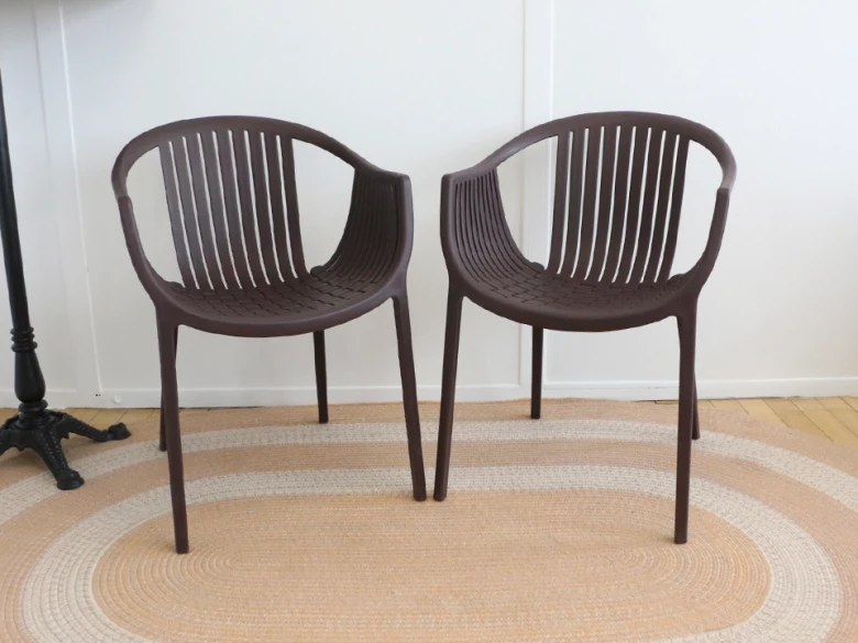 Fauteuil Tatami 306 Pedrali - marron (Lot de 2) - seconde vie