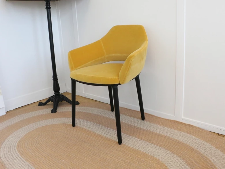 Fauteuil Vic 645 Pedrali - velours jaune