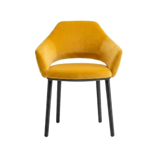 Fauteuil Vic 645 Pedrali - velours jaune