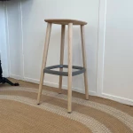 Tabouret Haut Babila 2706 Pedrali - frêne et aluminium - seconde vie - 3