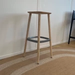 Tabouret Haut Babila 2706 Pedrali - frêne et aluminium - seconde vie - 5