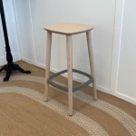 Tabouret Haut Babila 2702 Pedrali - frêne et aluminium - seconde vie - 4