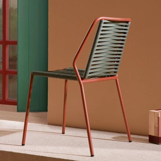 Chaise Philía 3900 - terracotta/vert (lot de 2)