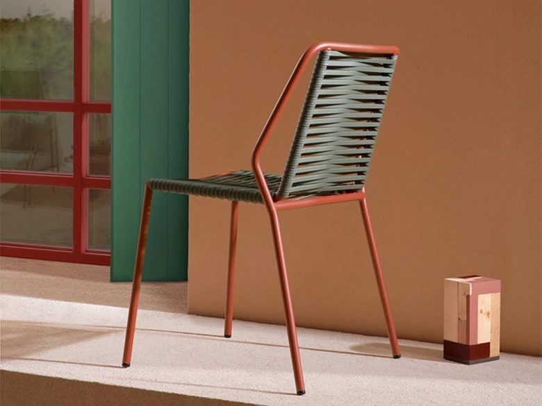Chaise Philía 3900 - terracotta/vert (lot de 2)