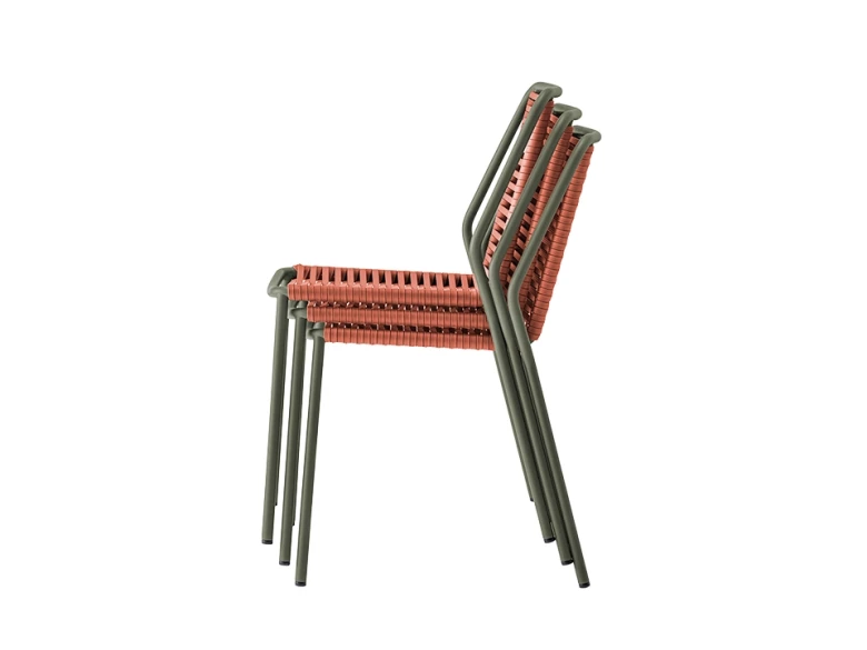 Chaise Philía 3900 - vert/terracotta (lot de 2)