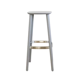 Tabouret Haut Babila 2706 Pedrali - frêne gris et satin- seconde vie