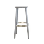 Tabouret Haut Babila 2706 Pedrali - frêne gris et satin- seconde vie - 1