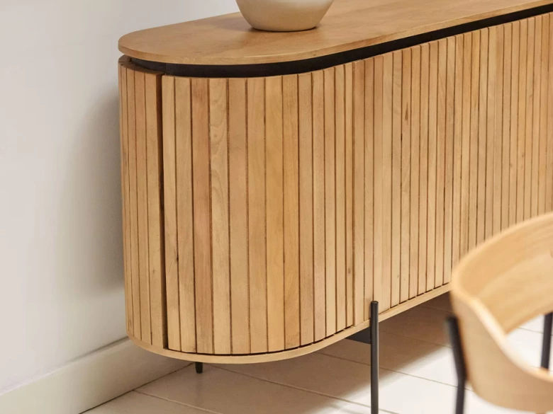 Buffet 4 portes Licia - bois de manguier massif