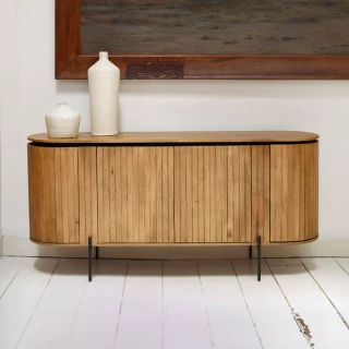 Buffet 4 portes Licia - bois de manguier massif