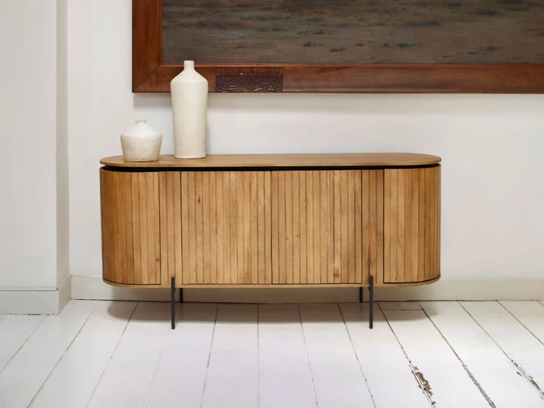 Buffet 4 portes Licia - bois de manguier massif