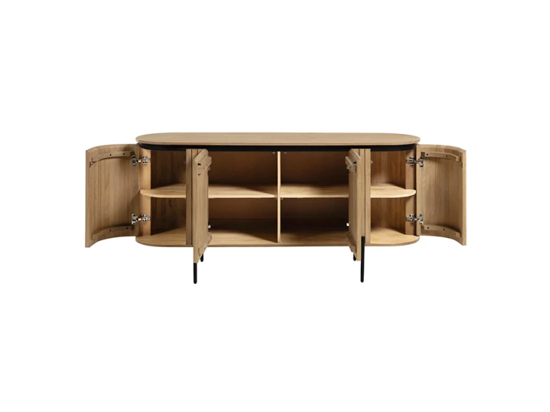 Buffet 4 portes Licia - bois de manguier massif