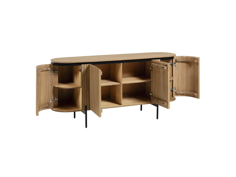 Buffet 4 portes Licia - bois de manguier massif