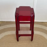 Tabouret Haut Rubik 580 Pedrali - rouge transparent - seconde vie - 3