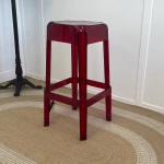 Tabouret Haut Rubik 580 Pedrali - rouge transparent - seconde vie - 5