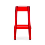 Tabouret Haut Rubik 580 Pedrali - rouge transparent - seconde vie - 1