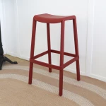 Tabouret Haut Dome 268 Pedrali - rouge - seconde vie - 3