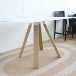 Table Carrée Arki Pedrali - 99x99 cm chêne et blanc - seconde vie - 4