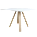 Table Carrée Arki Pedrali - 99x99 cm chêne et blanc - seconde vie - 1