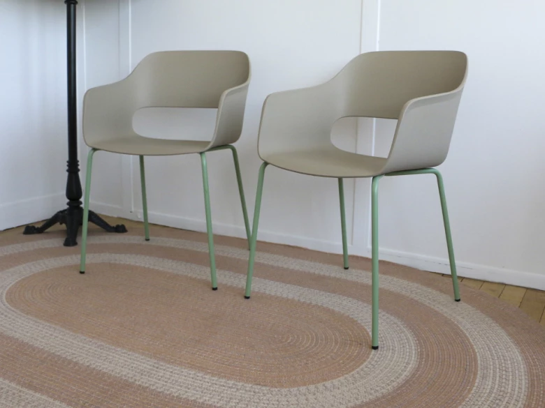 Chaise Babila 2735 Pedrali - sable et métal vert - (Lot de 2) - seconde vie
