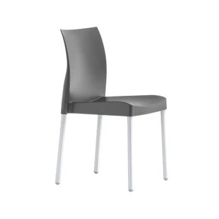 Chaise Ice 800 Pedrali - gris anthracite - (lot de 3) - seconde vie