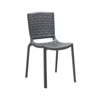 Chaise Tatami 305 Pedrali - gris anthracite - (Lot de 2) - seconde vie