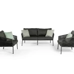 Salon de jardin Gabon - gris anthracite - 1