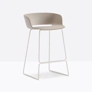 Tabouret Babila 2747 Pedrali - beige et blanc - seconde vie