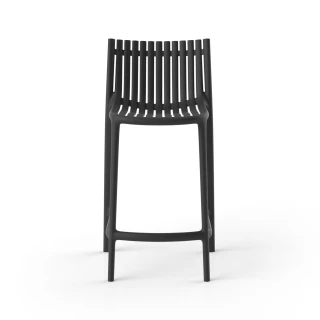 Tabouret Ibiza haut - noir - (lot de 4)
