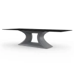 Table Rest 300 x 120 cm - pied anthracite / plateau noir - 1