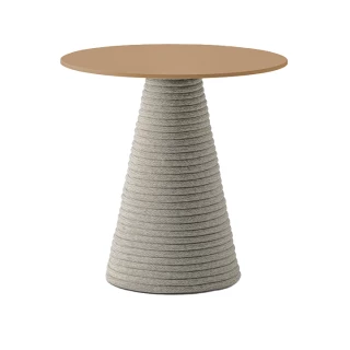 Table Ikon Twist 875 - base beige / plateau miel