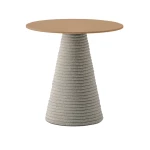 Table Ikon Twist 875 - base beige / plateau miel - 1