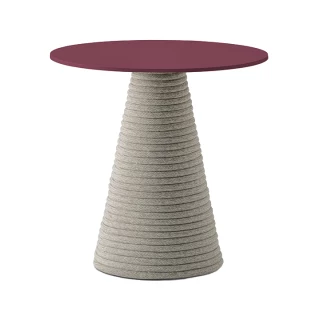 Table Ikon Twist 875 - base beige / plateau rouge