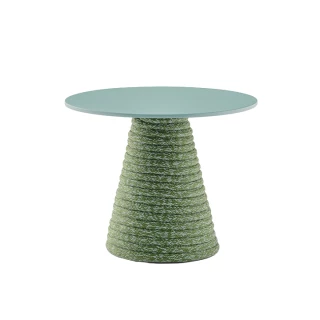 Table basse Ikon Twist 873 - base vert / plateau azure