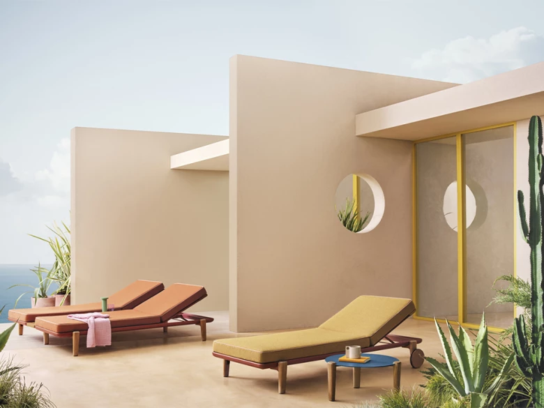Bain de soleil Fibra FBR011 - terracotta et jaune