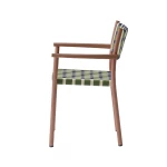 Chaise avec accoudoirs Nuova Guinea 3635 (lot de 2) - terracotta et tressage tricolore - 3