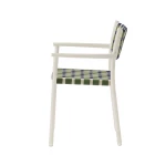 Chaise avec accoudoirs Nuova Guinea 3635 (lot de 2) - blanc et tressage tricolore - 3
