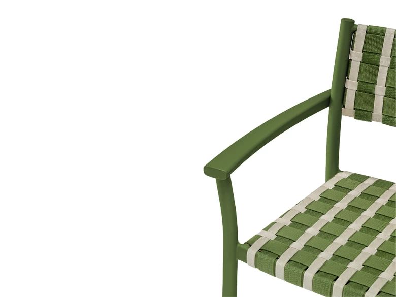 Chaise avec accoudoirs Nuova Guinea 3635 (lot de 2) - vert