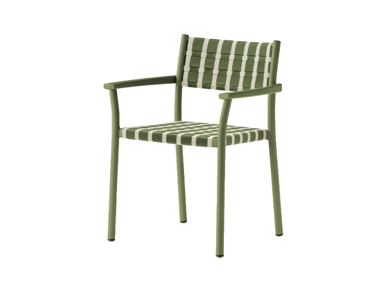 Chaise avec accoudoirs Nuova Guinea 3635 (lot de 2) - vert