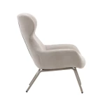 Fauteuil Belina - chenille beige / acier beige - 7