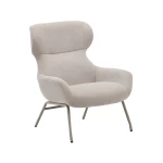 Fauteuil Belina - chenille beige / acier beige - 8
