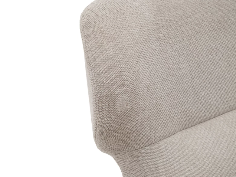 Fauteuil Belina - chenille beige / acier beige