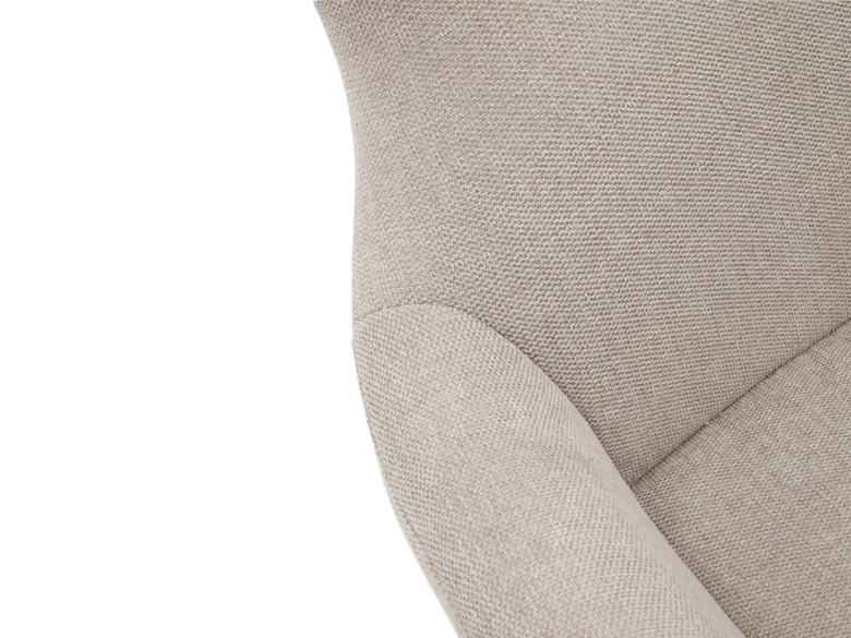 Fauteuil Belina - chenille beige / acier beige