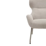 Fauteuil Belina - chenille beige / acier beige - 5