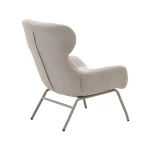 Fauteuil Belina - chenille beige / acier beige - 10