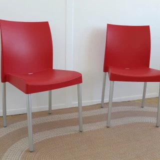 Pedrali - chaise Ice 800 - rouge - seconde vie (Lot de 2)