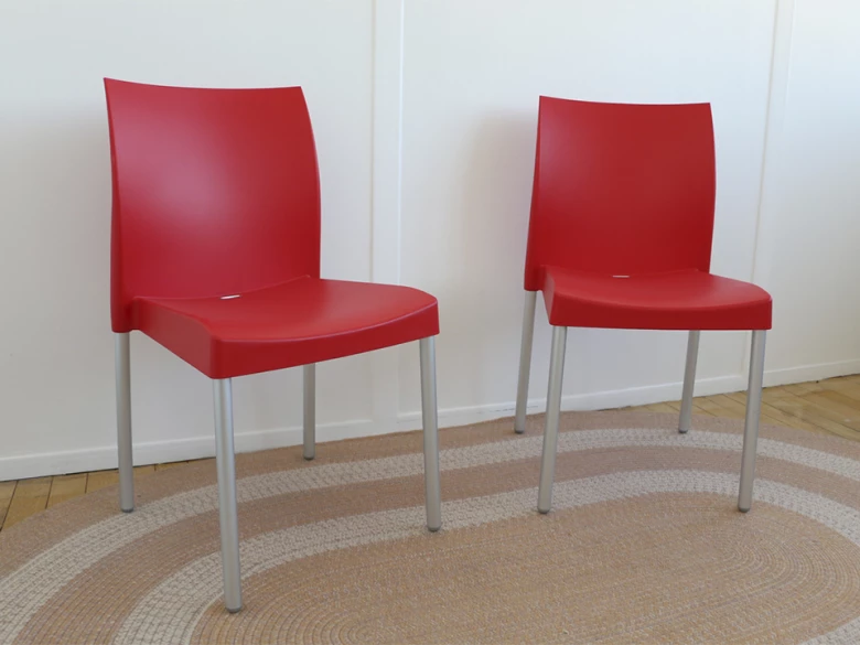 Pedrali - chaise Ice 800 - rouge - seconde vie (Lot de 2)