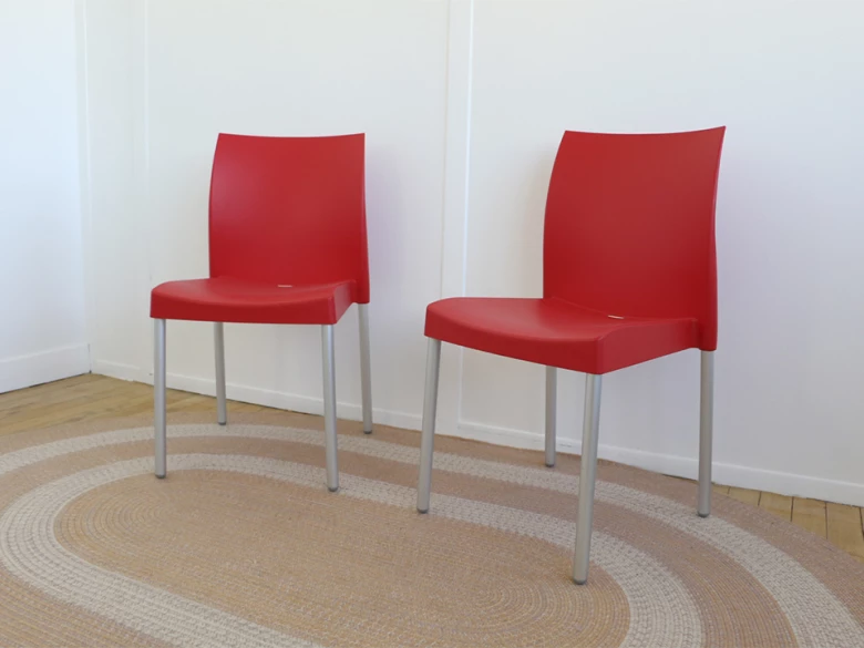 Pedrali - chaise Ice 800 - rouge - seconde vie (Lot de 2)